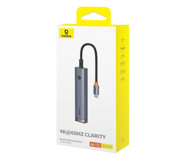 Baseus UltraJoy Series 5-Port HUB AIR Space Grey - 1306377 - zdjęcie 6